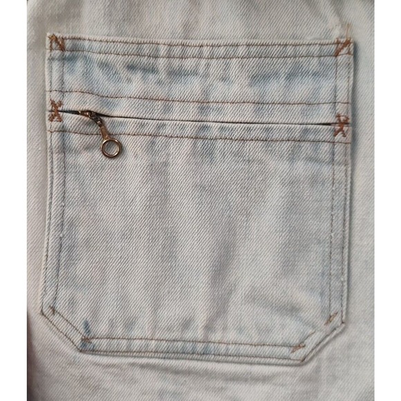 Levis Strauss &Co. 1970s Vintage Chore Jacket- Orange Tab-Bleach Dipped-Large - Picture 4 of 16